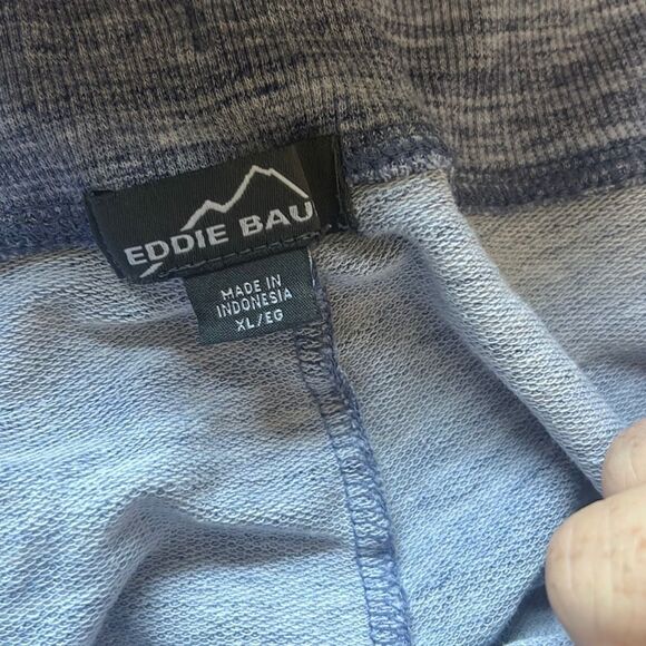 Cropped Joggers Activewear Lounge Casual Heathered‎ Blue Drawstring Womens Pants - Picture 5 of 6